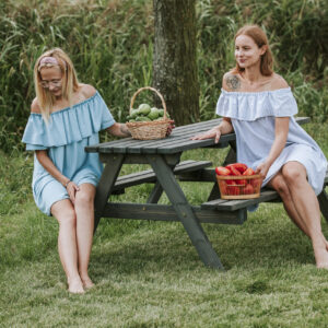 Stół A-frame 1,5m Ches Picnic z drewna Ciemnoszary